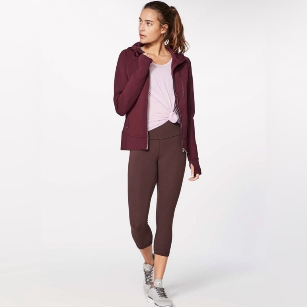 Lululemon Tech Lux Jacket Garnet Maroon Womens Size 10 Activewear Travel